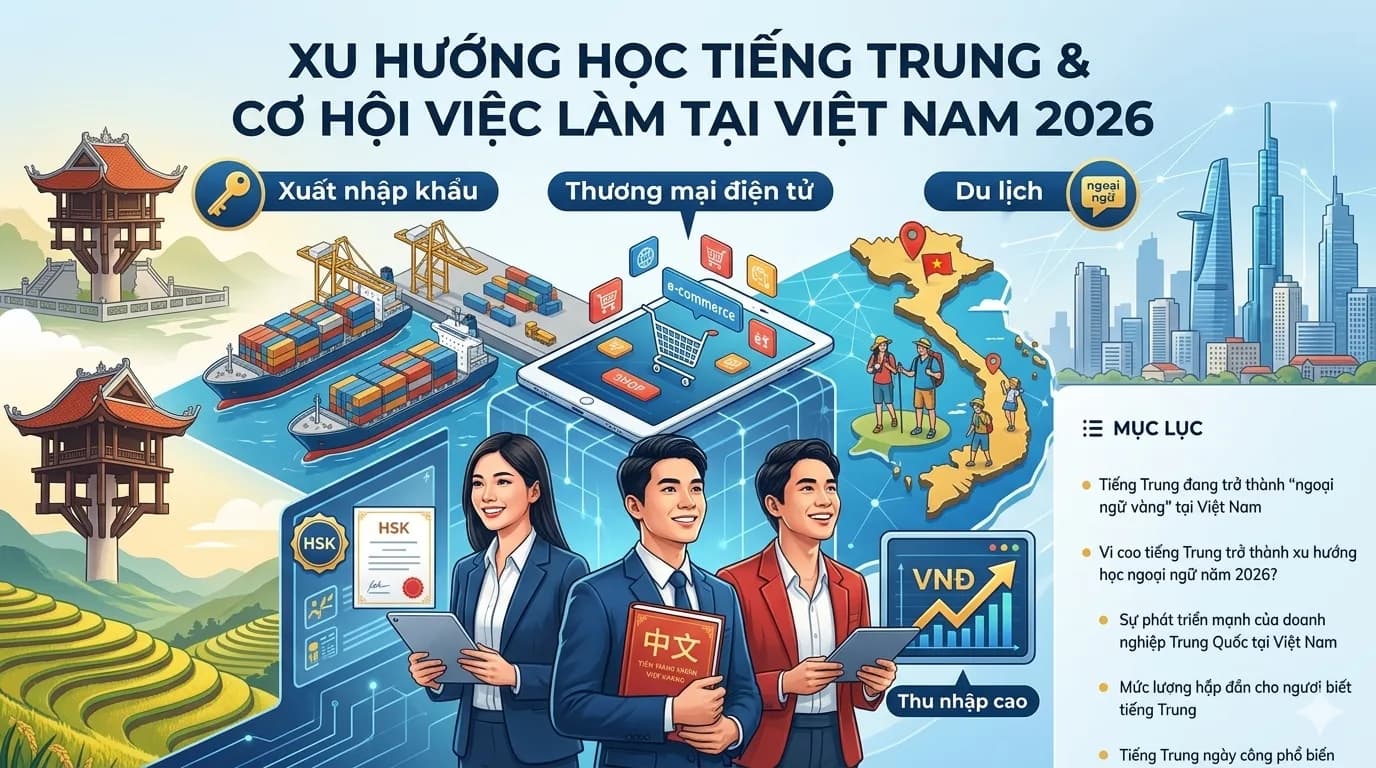 Xu hướng học tiếng Trung và cơ hội việc làm tại Việt Nam 2026