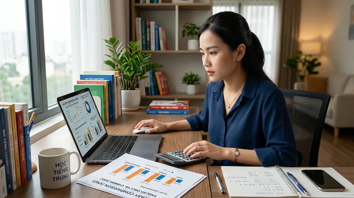 Học tiếng hoa online có đáng đầu tư không khi so sánh mức lương nhân sự biết tiếng Trung?