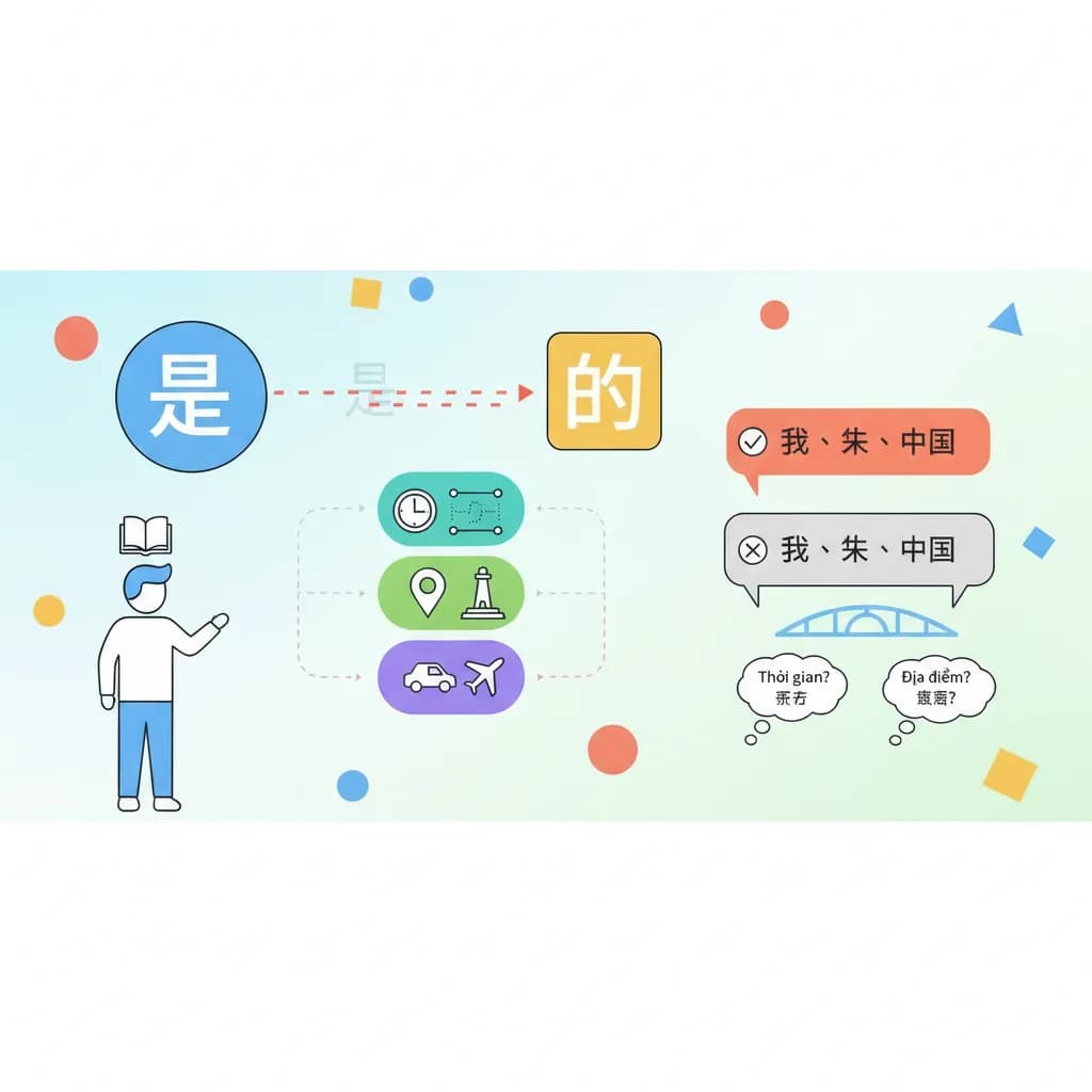 Cấu trúc 是...的 tiếng Trung: Phân biệt và cách dùng đúng hoàn toàn