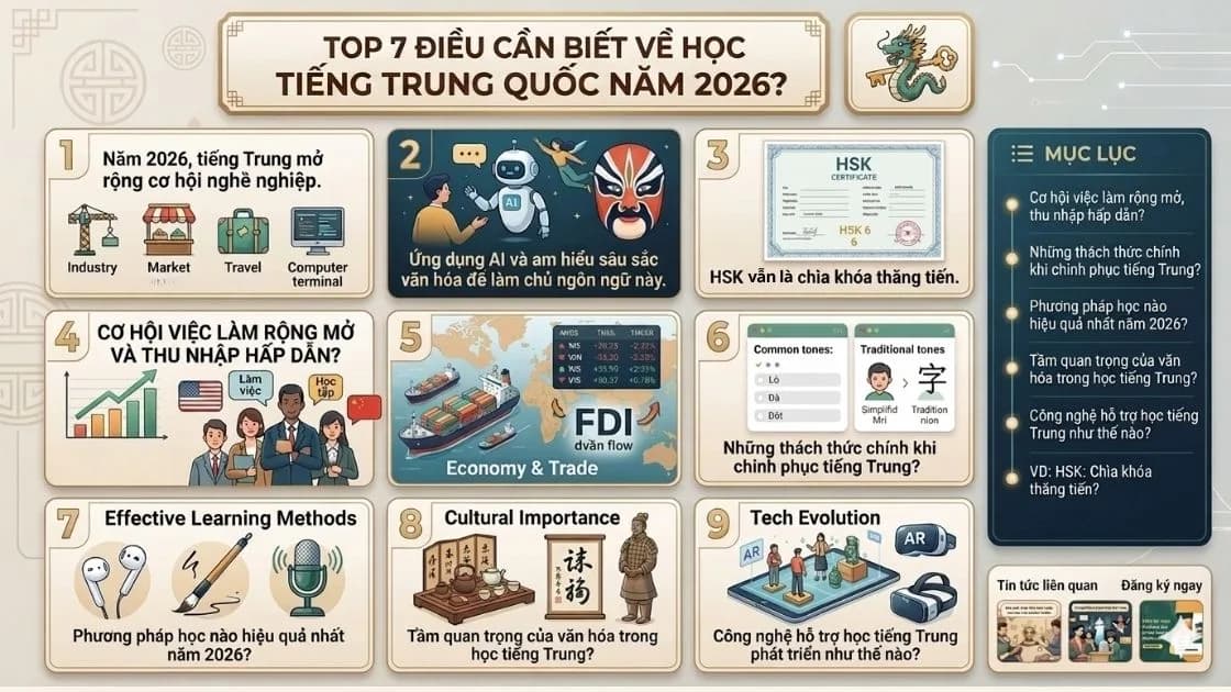 Top 7 Điều Cần Biết Về Học Tiếng Trung Quốc Năm 2026?