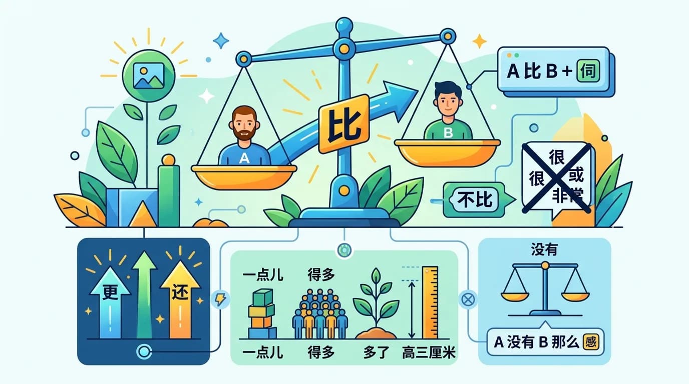Câu so sánh 比 tiếng Trung: Cấu trúc, mức độ chênh lệch và lỗi người Việt hay mắc