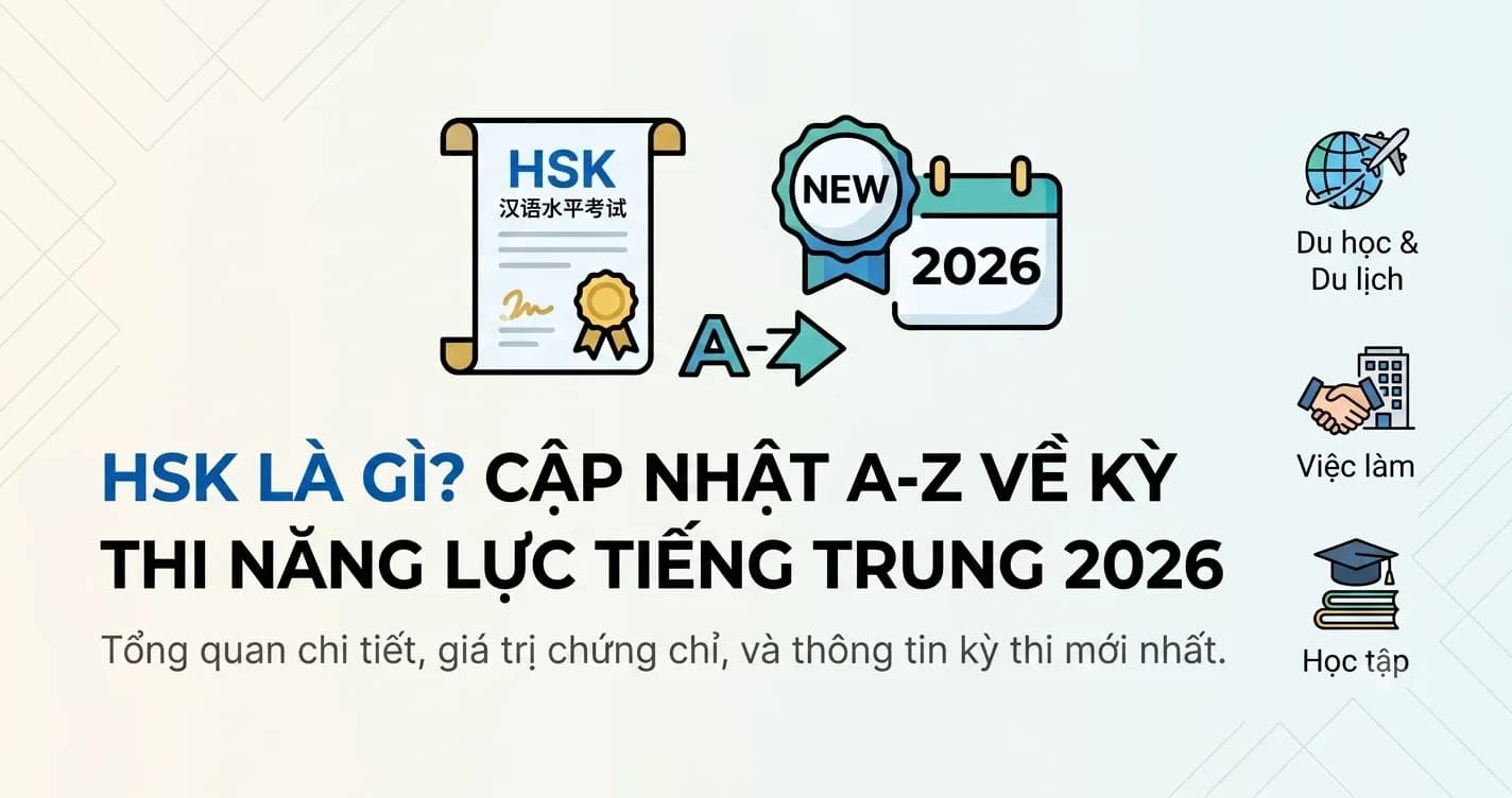 HSK là gì? Cập nhật A-Z về kỳ thi năng lực tiếng Trung 2026